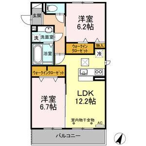 2LDK 間取り図