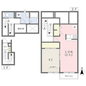 1LDK 間取り図
