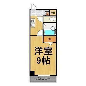 1K 間取り図