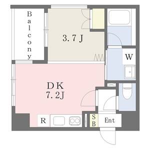 1DK 間取り図
