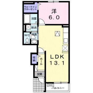 1LDK 間取り図