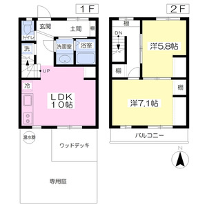 2LDK 間取り図