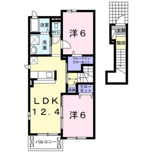 2LDK 間取り図