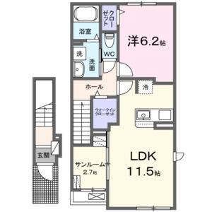 1LDK 間取り図