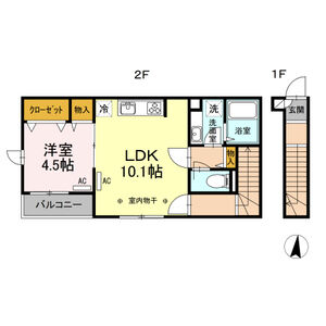 1LDK 間取り図