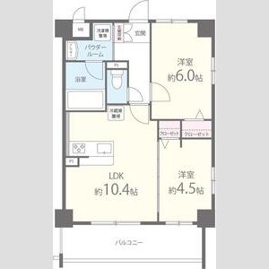 2LDK 間取り図