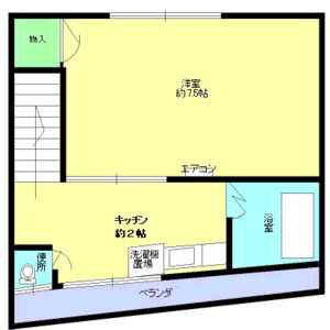 1K 間取り図