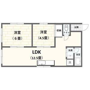 2LDK 間取り図