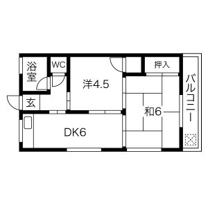 2DK 間取り図