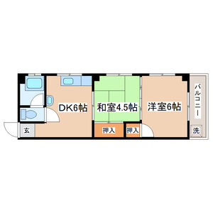 2DK 間取り図