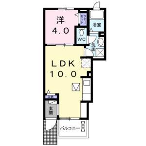 1LDK 間取り図