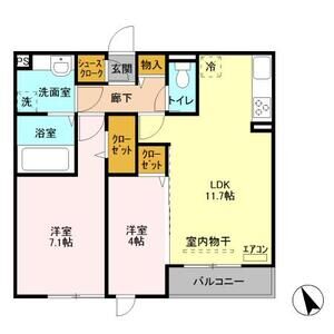 2LDK 間取り図