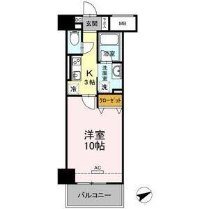 1K 間取り図