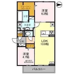2LDK 間取り図