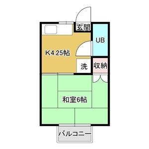 1K 間取り図