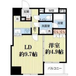 1LDK 間取り図