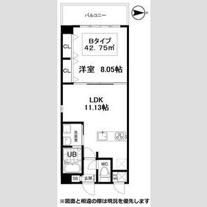 1LDK 間取り図