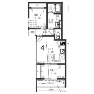1LDK 間取り図