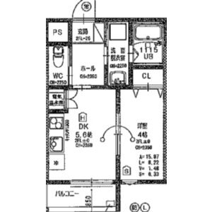 1LDK 間取り図