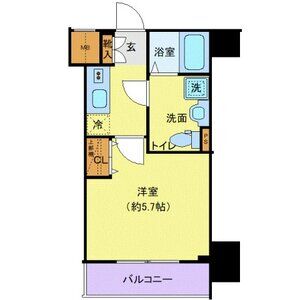 1K 間取り図