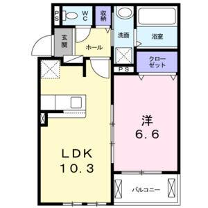 1LDK 間取り図