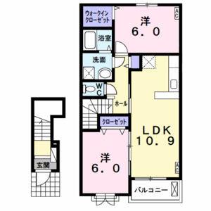 2LDK 間取り図