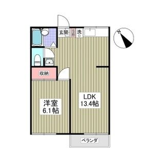 1LDK 間取り図