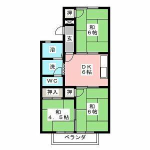 3DK 間取り図