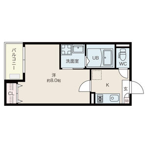 1K 間取り図