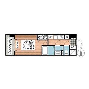 1K 間取り図