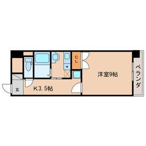 1K 間取り図