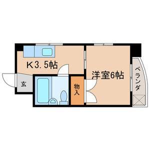 1K 間取り図