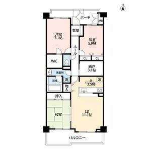 3LDK 間取り図