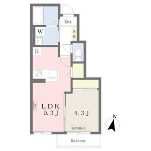 1LDK 間取り図