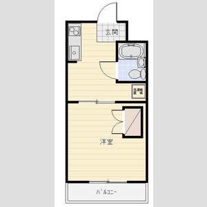 1DK 間取り図