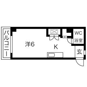 ワンルーム 間取り図