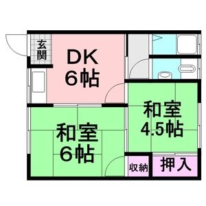 2DK 間取り図