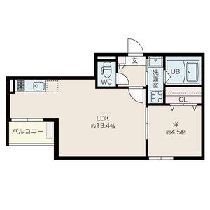 1LDK 間取り図