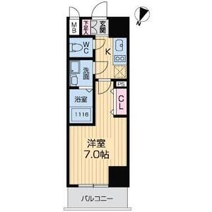 1K 間取り図