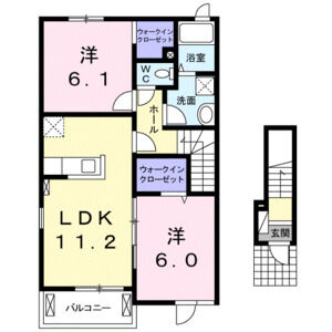 2LDK 間取り図