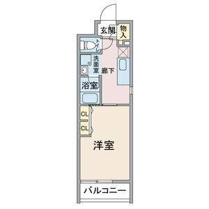 1K 間取り図