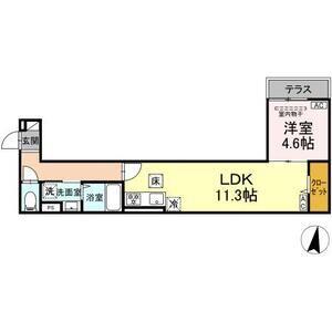 1LDK 間取り図