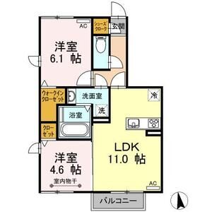2LDK 間取り図