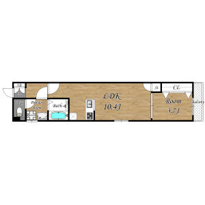1LDK 間取り図