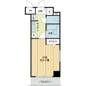 1K 間取り図