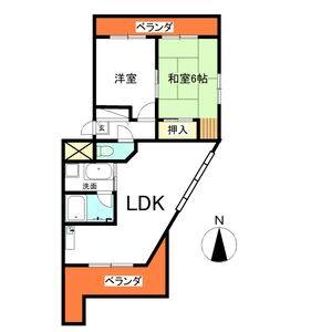 2LDK 間取り図