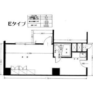 1R 間取り図