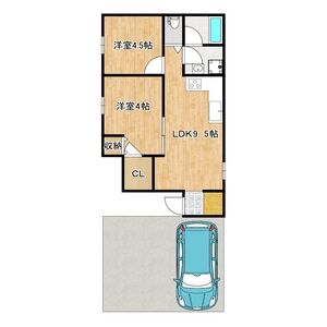 2LDK 間取り図