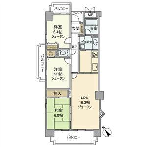 3LDK 間取り図