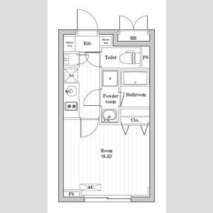 1K 間取り図
